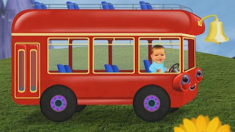 Baby Jake driving Belle the Bus