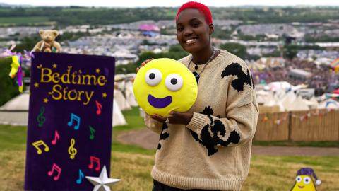 Click to watch Arlo Parks read Once Upon A Rhythm for CBeebies Bedtime Stories.