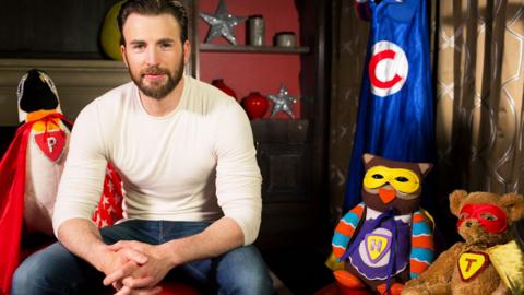 Click to watch Chris Evans read Even Superheroes Have Bad Days for CBeebies Bedtime Stories.