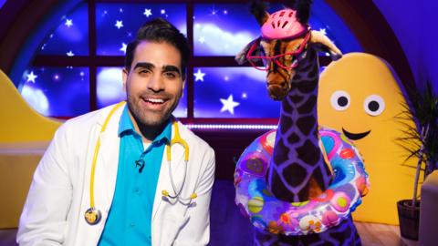 Click to watch Dr Ranj read The Short-Sighted Giraffe for CBeebies Bedtime Stories.