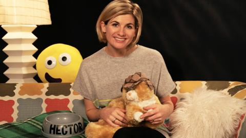 Click to watch Jodie Whittaker read Inspector Hector for CBeebies Bedtime Stories.