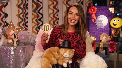 Click to watch Katie Piper read The Tip-Tap Dancing Cat for CBeebies Bedtime Stories.