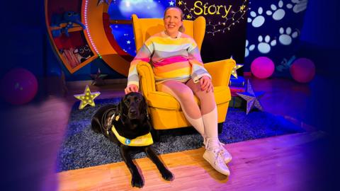 Click to watch Lora Fachie read The Secret Code on CBeebies Bedtime Stories.