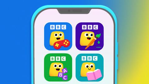 Website index image showing the four CBeebies Apps icons including CBeebiesPlaytime Island, CBeebies Get Creative, CBeebies Storytime and CBeebies Learn.