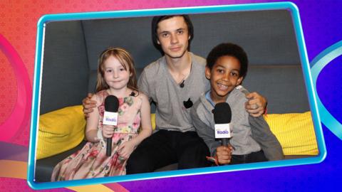 Ava, Cel Spellman and Elijah at Radio 1