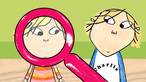 Charlie and Lola spot the difference quiz on CBeebies website