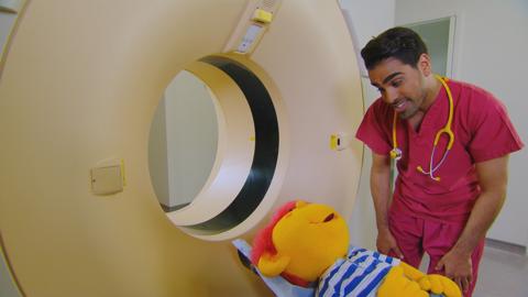 Dr Ranj doing a CT Scan