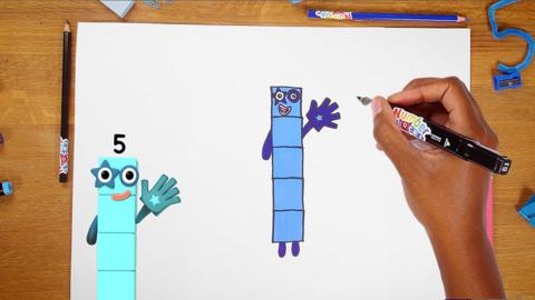 How To Draw Numberblock Five