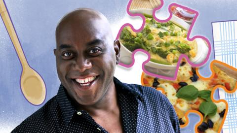 Ainsley Harriott and some jigsaw pieces.