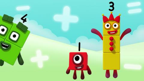 The Numberblocks playing around.