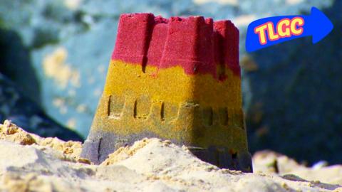 Rainbow sandcastle