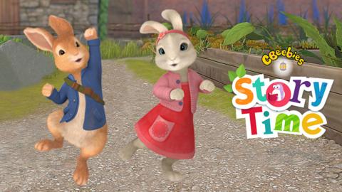 Peter Rabbit story characters and the storytime logo