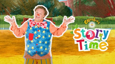 Mr Tumble story characters and the storytime logo