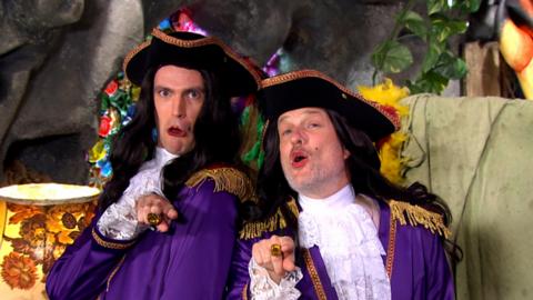 The pirates are dressed like Captain Captain