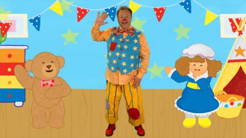 Mr Tumble signing nursery rhymes on CBeebies