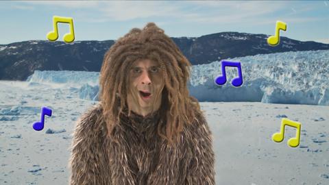 Andy as a woolly mammoth