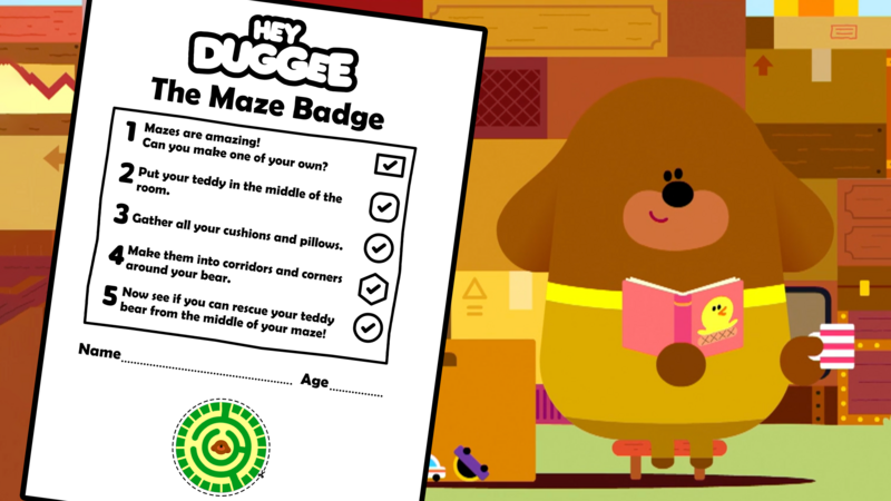 Hey Duggee: Maze Badge Activity Sheet - CBeebies