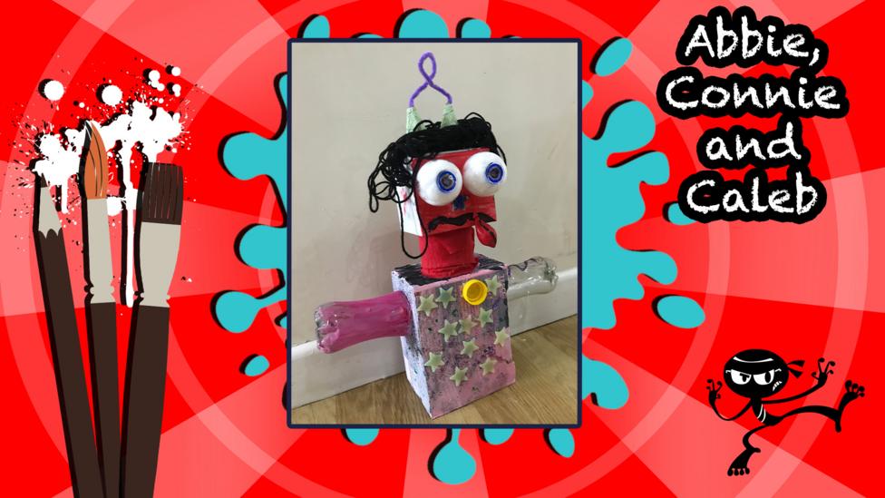 A homemade robot by Connie.
