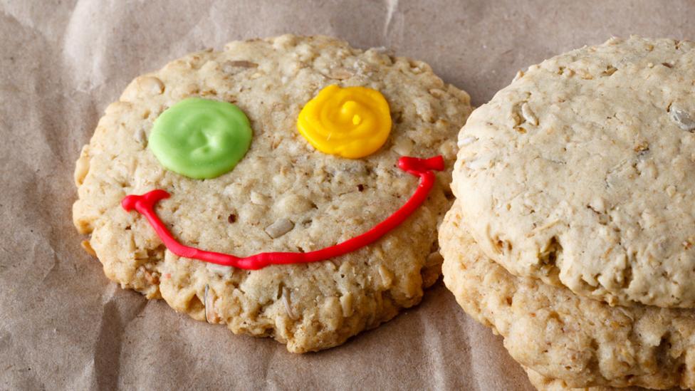 cookie with smiley face