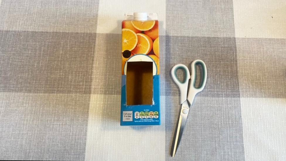 step by step guides for making bird feeders out of an orange and an empty drinks carton