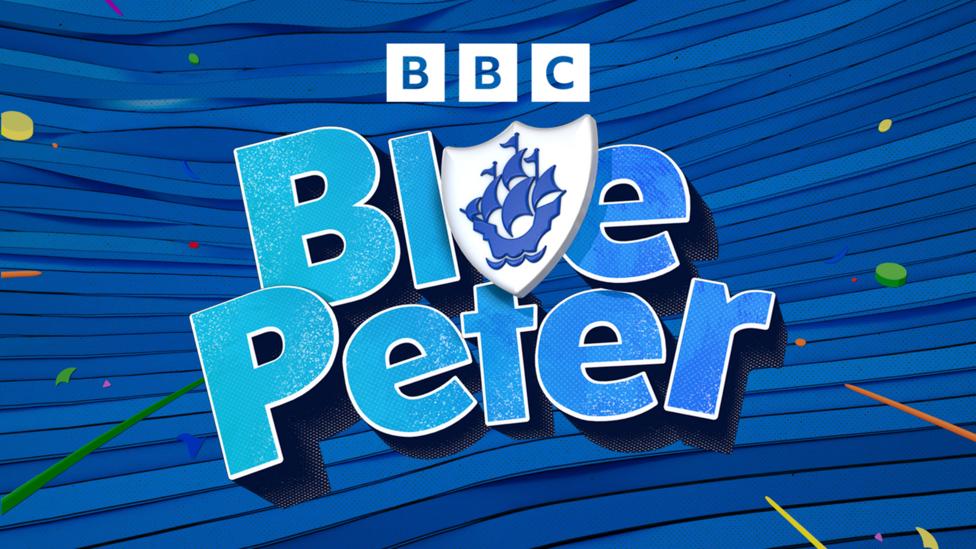 Blue Peter logo on background