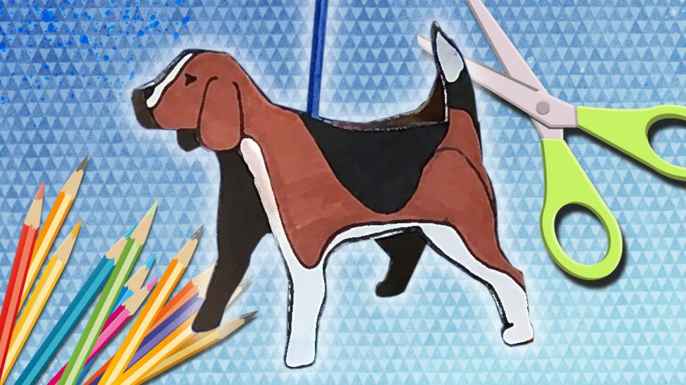Puppet of Henry the dog from Blue Peter.