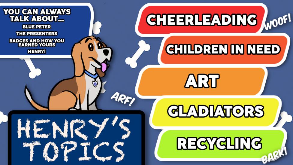 TOPICS: Cheerleading, Children in Need, Art, Gladiators, Recycling