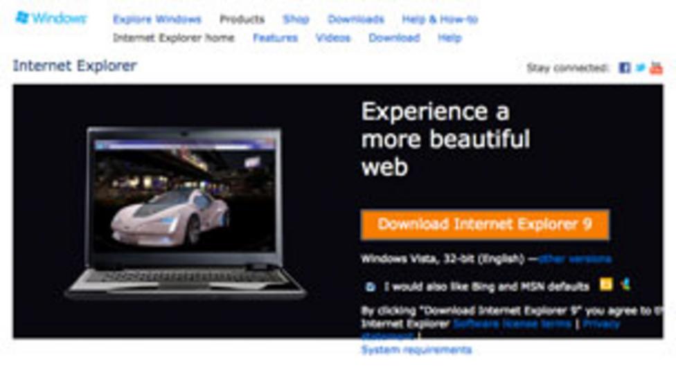Internet Explorer download screen