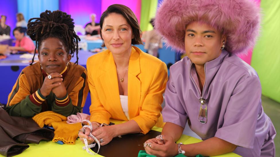 Emma Willis, Ayishat Akanbi and Jorge Antonio