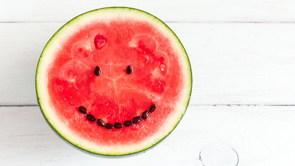 Happy watermelon face