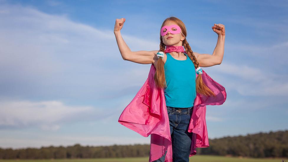 Pink superhero girl