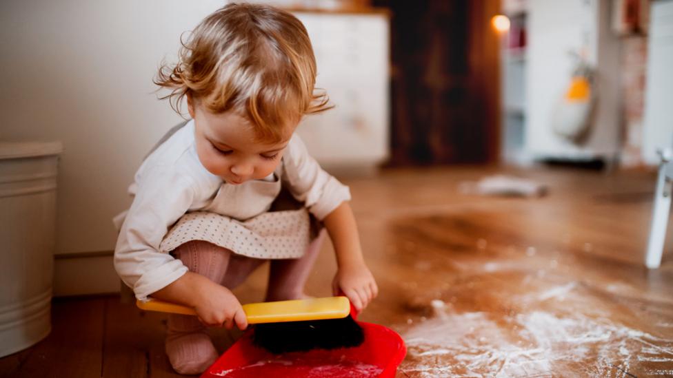 Exercise at home with children.