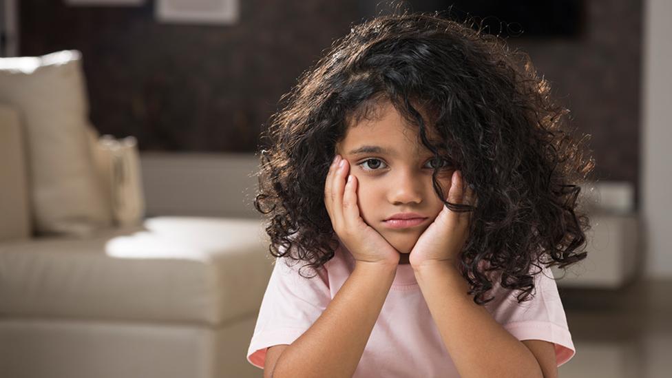 bored girl looking sad