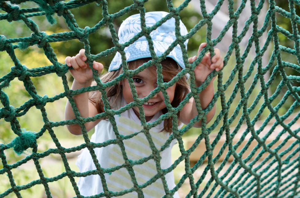 kids climbing outside