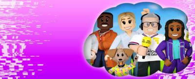 Lots of CBBC characters in the BBC Wonder Chase Roblox game