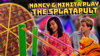 Saturday Mash-Up! - Nancy and Nikita Play The Splatapult!