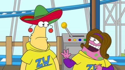 Zig and Zag - The Zoom-a-Doom rollercoaster breaks down
