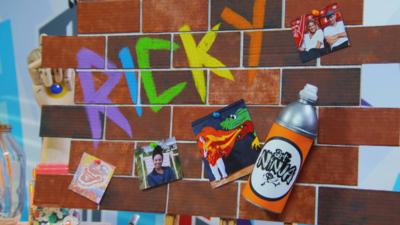 Art Ninja - Make a graffiti wall style pin board