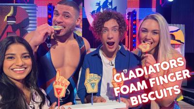 Blue Peter - Make these Gladiators foam finger biscuits