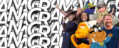 A group of characters from CBBC shows. Click to play the CBBC anagram game.