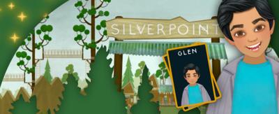 Illustration of Glen from Silverpoint with his character card.