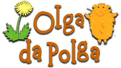 Orange logo with a Guinea pig and dandelion