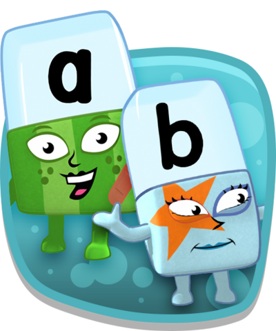 A and B alphablocks.