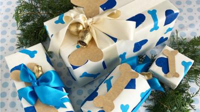 Bluey Christmas wrapping paper.