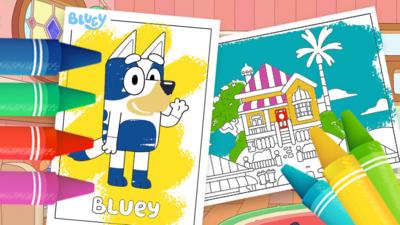 Bluey - Bluey Colouring Sheets