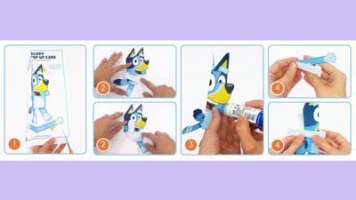 Make your own Bluey's Father\u2019s Day Pop-Up Card