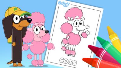 Bluey's friends colouring sheets