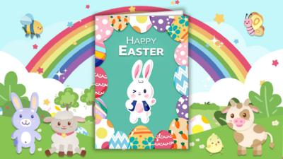 CBeebies Easter bunny card 