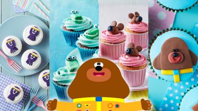 Hey Duggee, Betty, Happy and Norrie cupcakes