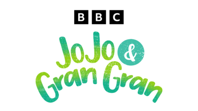 JoJo and Gran Gran logo with BBC blocks.